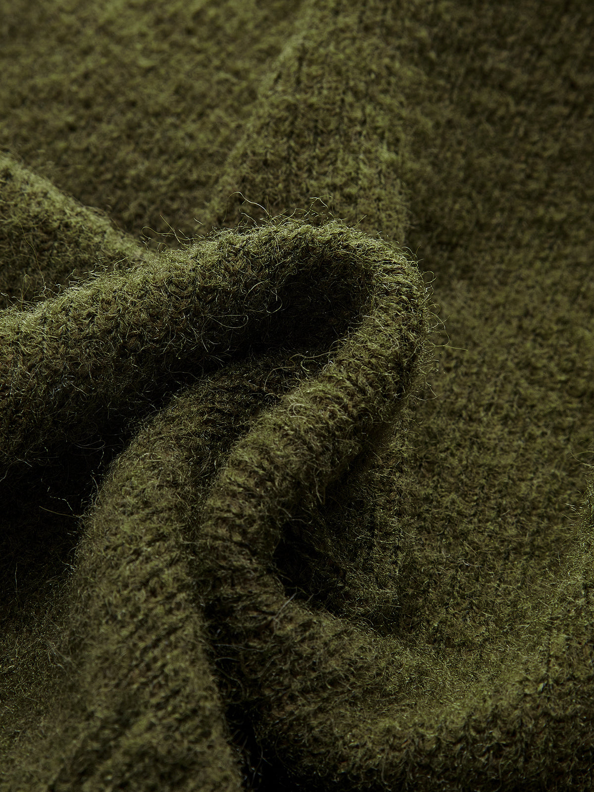 Wool Blend Wrap V-Neck Sweater